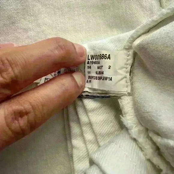 L. L. Bean Classic Fit Straight Cropped High Rise 100% Cotton Jeans White 8 Reg - Picture 7 of 7